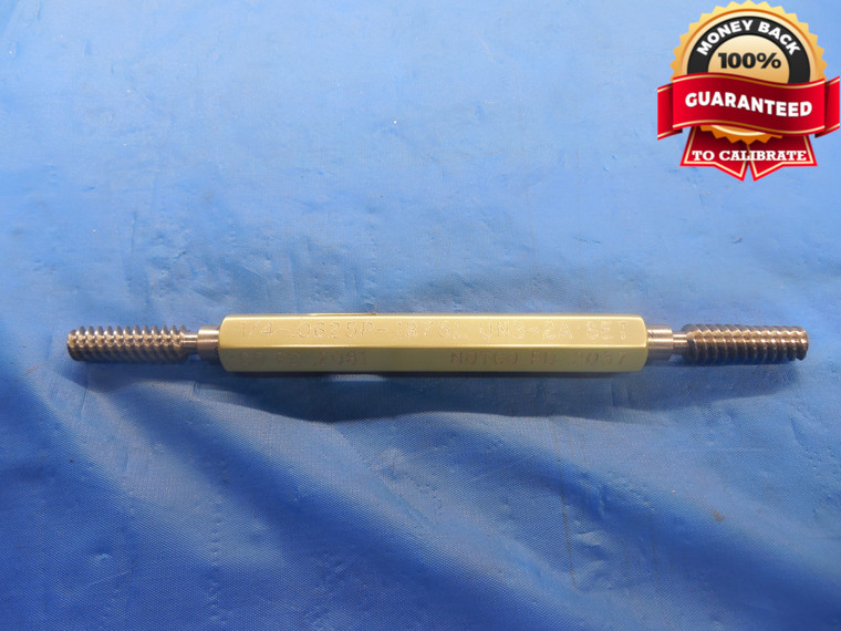 1/4 16 UNS 2A TRIPLE LEAD SET THREAD PLUG GAGE .25 GO NO GO PD'S = .2081 & .2037 - DW5080RD