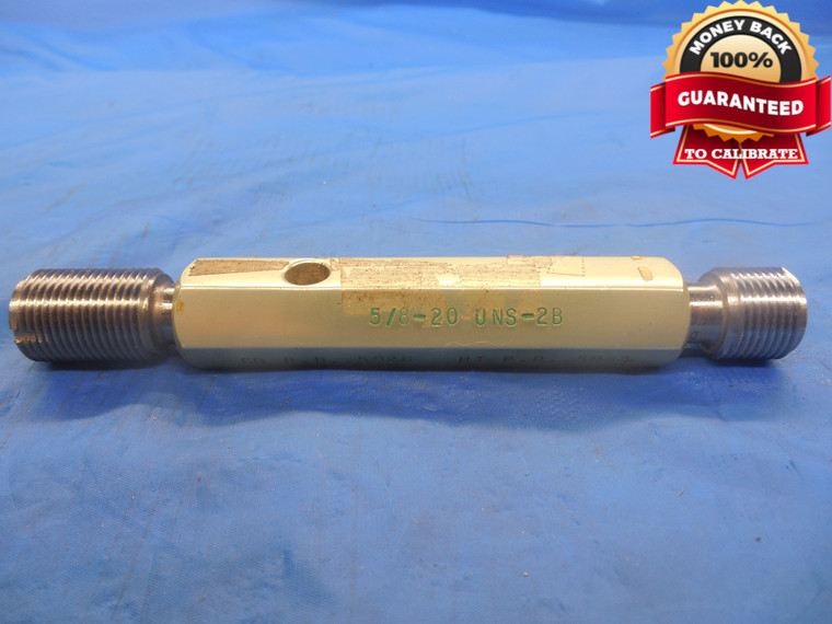 5/8 20 UNS 2B THREAD PLUG GAGE .625 GO NO GO P.D.'S = .5926 & .5982 NS-2B TOOL - DW5184BU