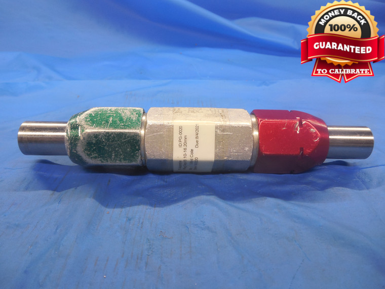 16.100 & 16.200 CLASS X METRIC PIN PLUG GAGE GO NO GO 16.000 +.100 16.10 16.20