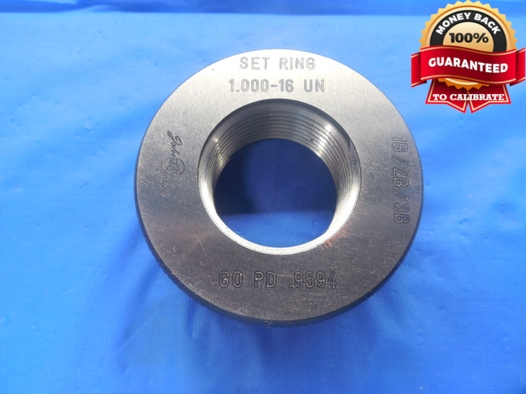 1" 16 UN 1B 2B 3B SOLID SET THREAD RING GAGE 1.0 GO ONLY P.D. = .9594 JOHNSON - DW5358BU