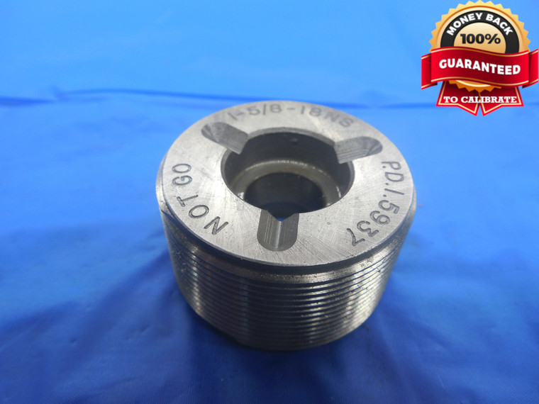 1 5/8 18 NS THREAD PLUG GAGE 1.625 NO GO ONLY P.D. = 1.5937 UNS TRILOCK 3B - DW5381BU