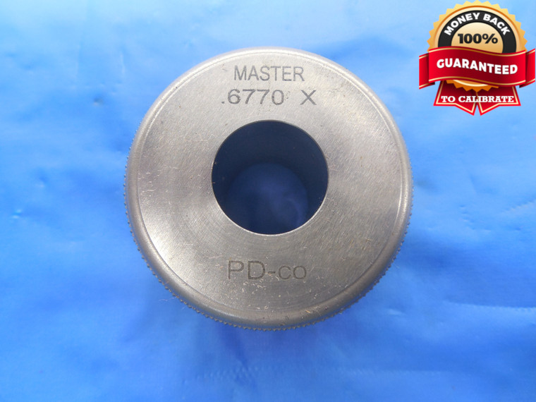 .6770 CLASS X MASTER PLAIN BORE RING GAGE .6875 -.0105 UNDERSIZE 11/16 17.196 mm