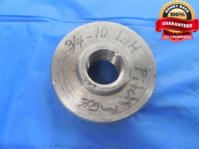 BUDGET SHOP MADE SOLID 3/4 10 LEFT HAND THREAD RING GAGE .75 3/4"-10 L.H. CHECK - DW5520BU