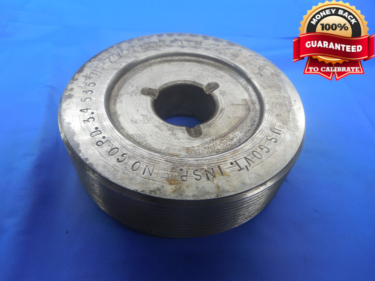 3 1/2 12 N 2 THREAD PLUG GAGE 3.5 NO GO ONLY P.D. = 3.4535 UN-2 3 1/2"-12 TOOL - DW5764BU