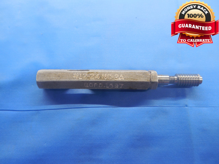 12 24 NC 2A SET THREAD PLUG GAGE #12 .216 GO ONLY P.D. = .1897 UNC-2A INSPECTION - DW5868BU