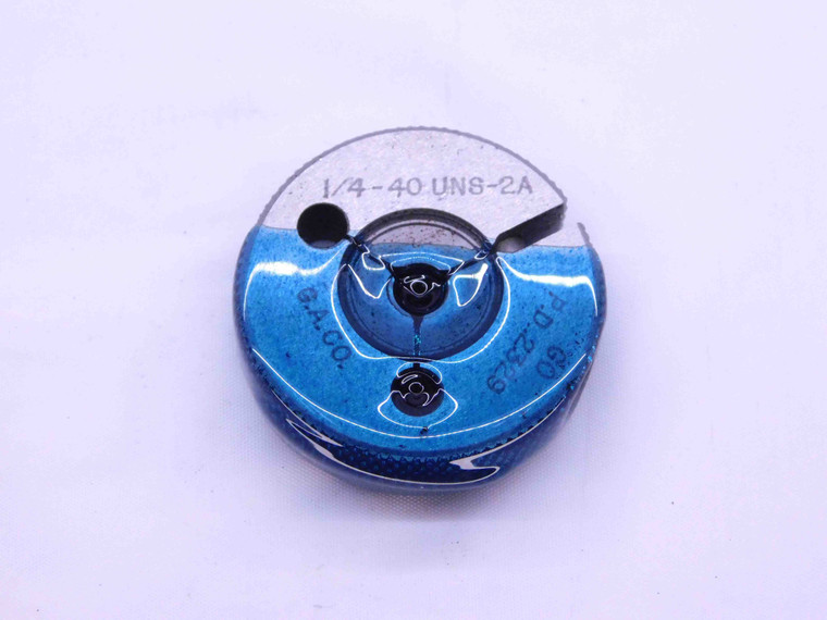 1/4 40 UNS 2A THREAD RING GAGE .25 .250 .2500 GO ONLY P.D. = .2329 INSPECTION - DW5877BU