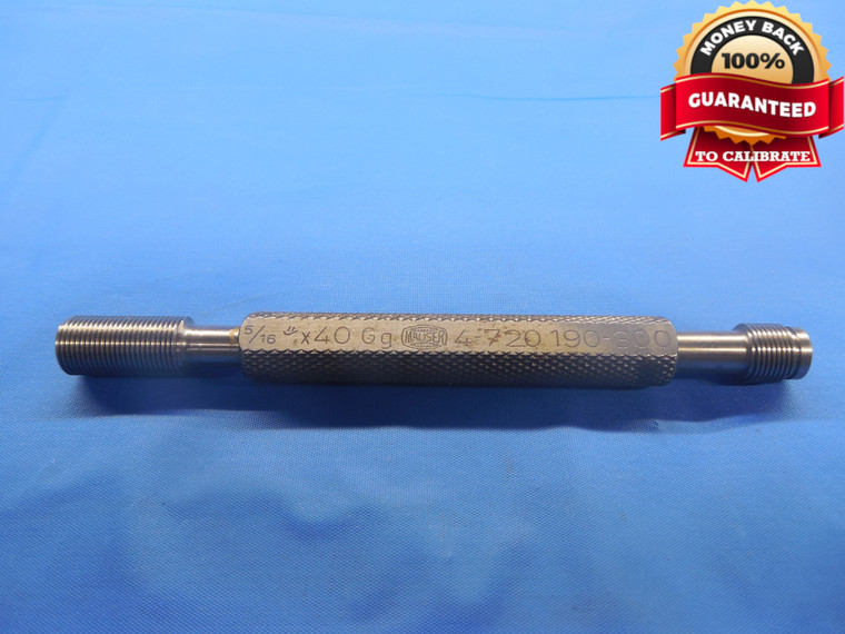 5/16 40 Gg THREAD PLUG GAGE .3125 5/16"-40 GO AND NO GO INSPECTION CHECK - DW6092BU