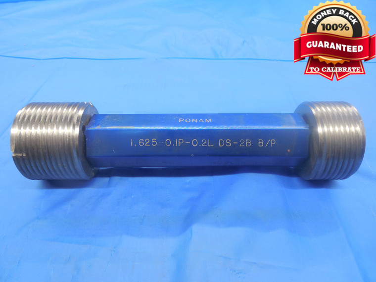1 5/8 10 DS 2B DOUBLE LEAD BEFORE PLATE THREAD PLUG GAGE 1.625 PDS 1.5958 1.6058 - DW6298RD