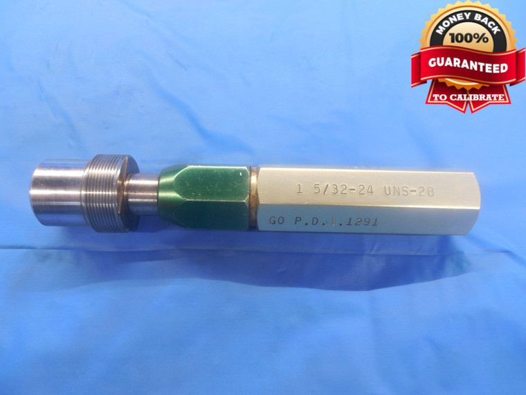 1 5/32 24 UNS 2B CONCENTRIC THREAD PLUG GAGE 1.15625 GO ONLY P.D. = 1.1291 NS-2B - DW6357RD