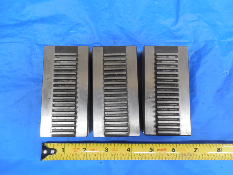 SCHUNK EWB-TS 210 BASE JAW 3pc SET STRAIGHT SERRATION TONGUE AND GROOVE MASTER