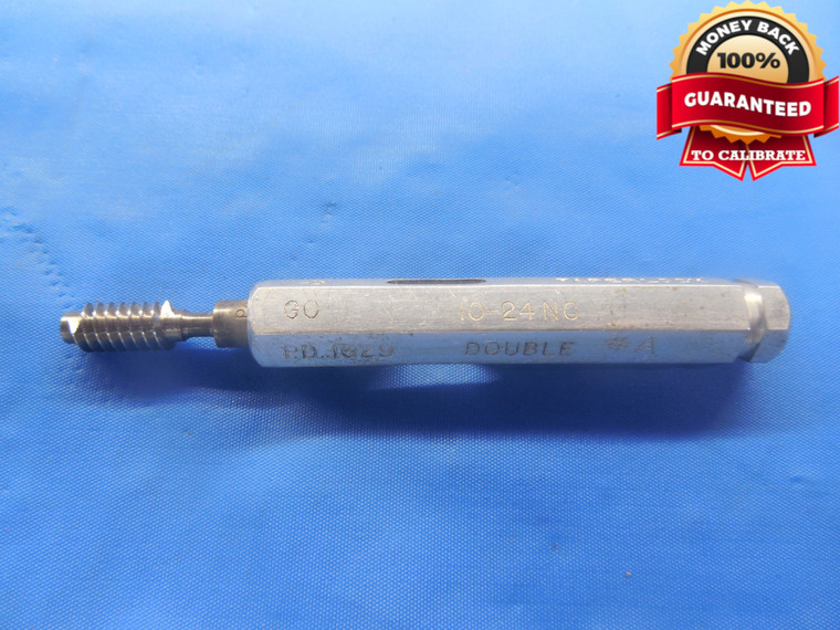 10 24 NC DOUBLE LEAD SET THREAD PLUG GAGE #10 .190 GO ONLY P.D. = .1629 UNC - DW6502BU