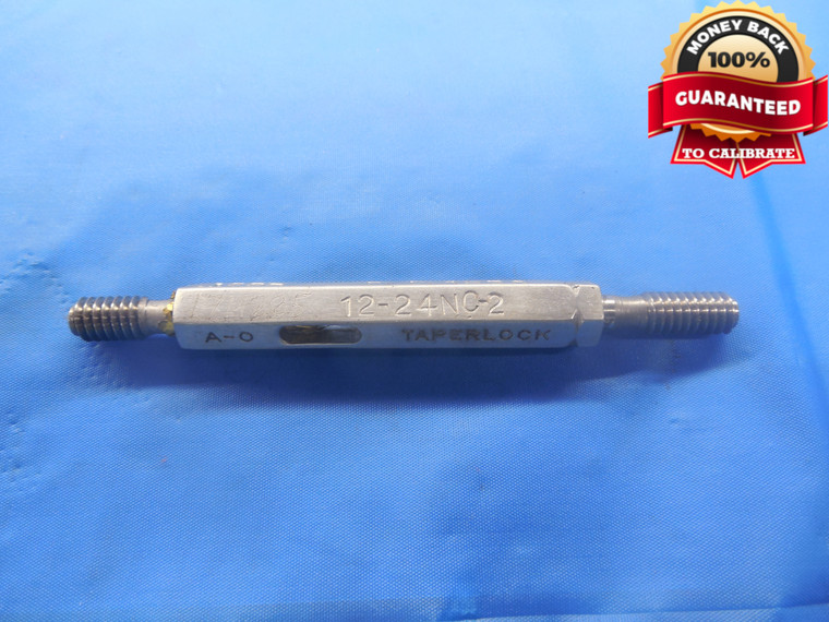 12 24 NC 2 SET THREAD PLUG GAGE #12 .216 GO NO GO P.D.'S = .1889 & .1856 UNC-2 - DW6555BU