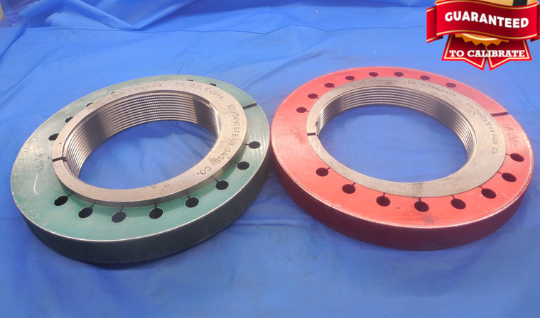 5 3/8 8 UN 2A THREAD RING GAGES 5.375 GO NO GO P.D.'S = 5.2914 & 5.2835 N-2A - DW6591BU