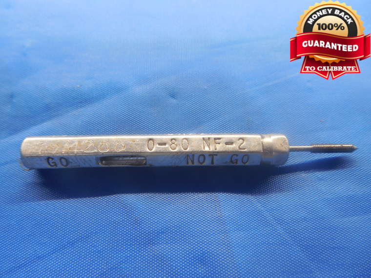 0 80 NF 2 SET THREAD PLUG GAGE #0 .060 NO GO ONLY P.D. = .0502 UNF-2 INSPECTION - DW6722RD