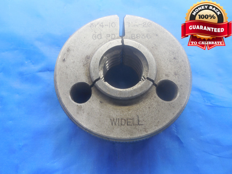 3/4 10 NA 2G ACME THREAD RING GAGE .75 GO ONLY P.D. = .6936 INSPECTION CHECK - DW6788BU
