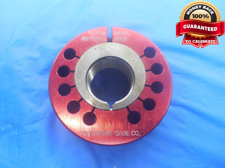1" 16 UN 2A THREAD RING GAGE 1.0 NO GO ONLY P.D. = .9529 N-2A INSPECTION CHECK - DW6795RD