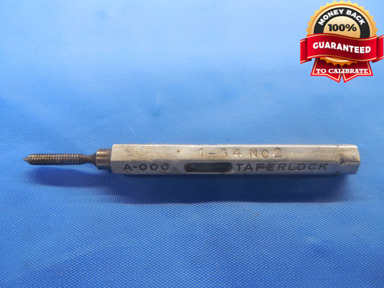 1 64 NC 2 SET THREAD PLUG GAGE #1 .073 GO ONLY P.D. = .0629 UNC-2 INSPECTION - DW6873BU