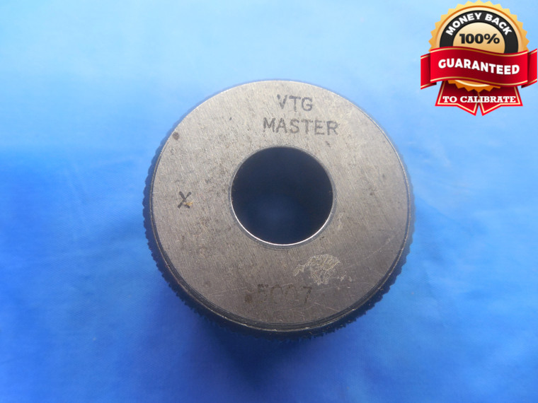 .5007 CLASS X MASTER PLAIN BORE RING GAGE .5000 +.0007 OVERSIZE 1/2 12.718 mm