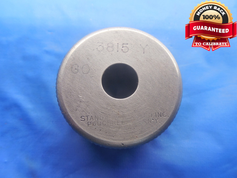 .3815 CLASS Y MASTER PLAIN BORE RING GAGE .3750 +.0065 OVERSIZE 3/8 9.690 mm