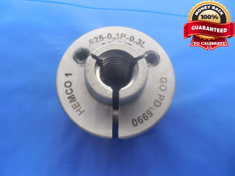 5/8 10 2A TRIPLE LEAD THREAD RING GAGE .625 GO ONLY P.D. = .5990 0.1P 0.3L 0.1 - DW7031BU