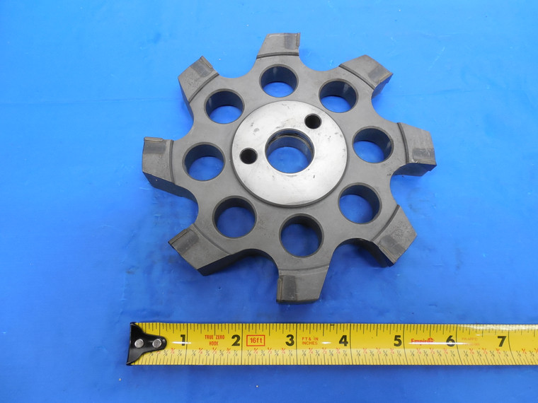 6" DIAMETER BACK SPOT FACE CUTTER 15/16" PILOT 5/16" KEY 8 FLUTE BRIDGEPORT MILL