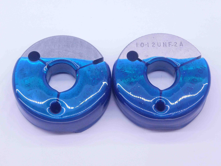 1" 12 UNF 2A THREAD RING GAGES 1.0 1.00 1.000 GO NO GO P.D.'S = .9441 & .9382 - DS0005SLRL