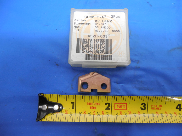 NEW AMEC SC AM200 COATED DRILL INSERT 452H-0031 SERIES 2 GEN2 T-A 31/32" DIAMETER