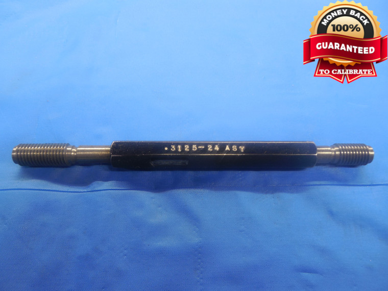 5/16 24 ASY SET THREAD PLUG GAGE .3125 GO NO GO P.D.'S = .2814 & .2854 CHECK UNJ - DW7299BU