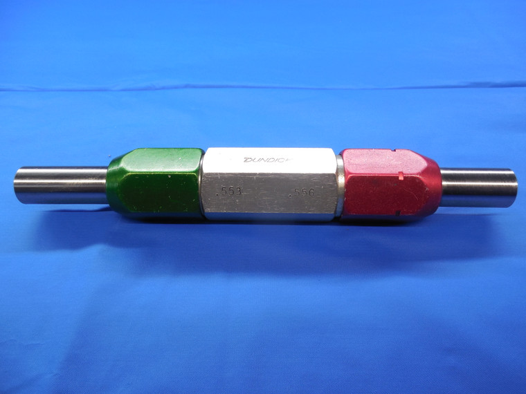 .5530 & .5560 PIN PLUG GAGE GO NO GO .5625 -.0095 UNDERSIZE 9/16 14.046 mm .5530