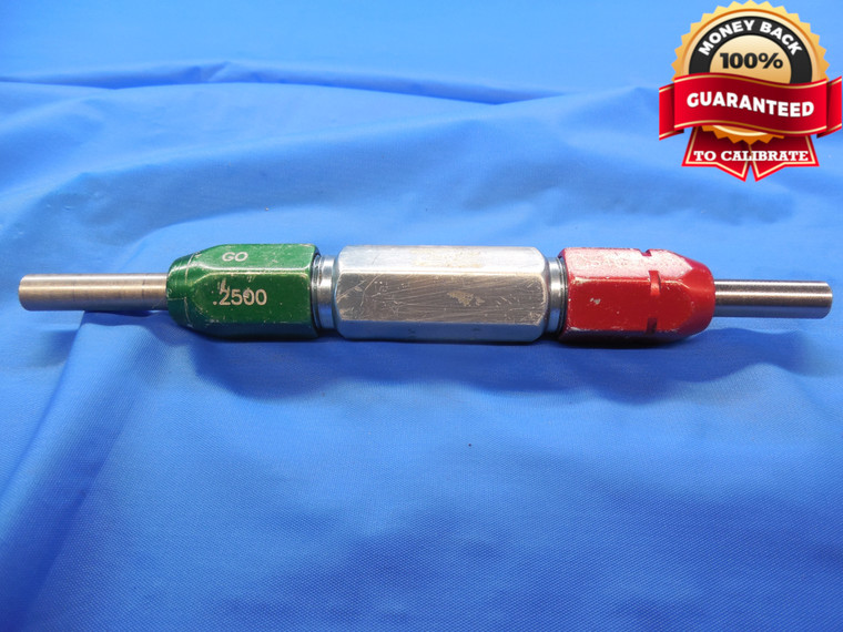 .2500 & .2540 CLASS X PIN PLUG GAGE GO NO GO ONSIZE 1/4 6.350 mm .25 .250