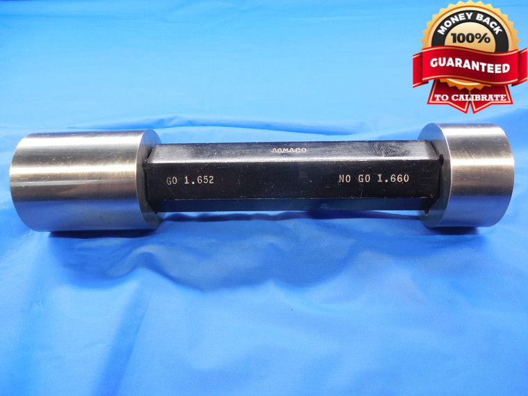 1.652 & 1.660 CL Y PIN PLUG GAGE GO NO GO 1.6563 -.0043 1 21/32 41.961 mm 1.6520