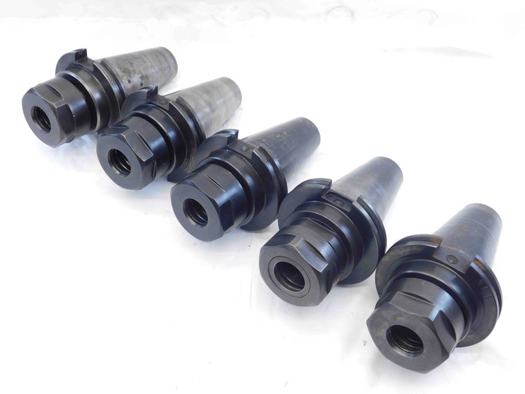 5pc LOT OF CAT50 TG100 COLLET CHUCK TOOL HOLDER 3" PROJECTION B-123667 USA TG100 - JH0579BU