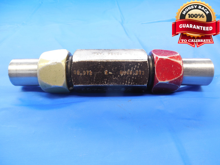 .9710 & .9730 PIN PLUG GAGE GO NO GO .9688 +.0022 31/32 24.714 mm .971 .973