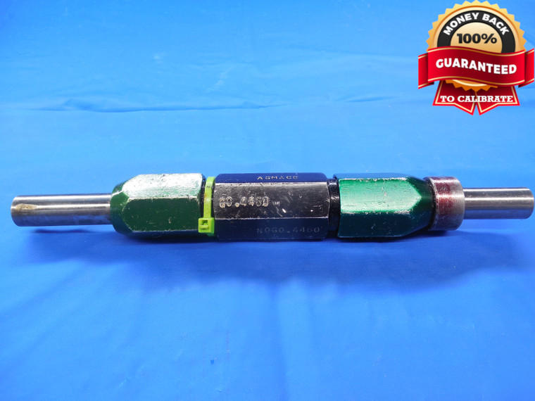 .4460 & .4460 CL Z PIN PLUG GAGE GO NO GO .4375 +.0085 OVERSIZE 7/16 11.328 mm