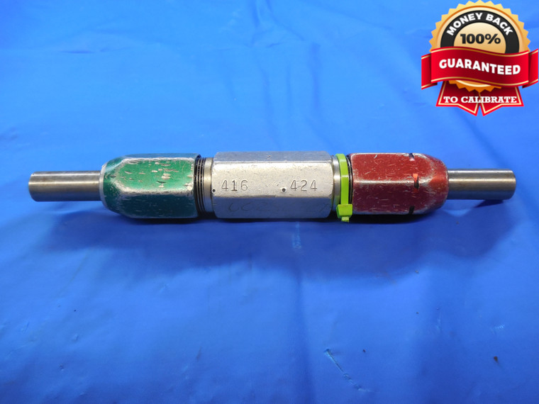 .4160 & .4240 CL Z PIN PLUG GAGE GO NO GO .4063 +.0097 13/32 10.770 mm .416 .424