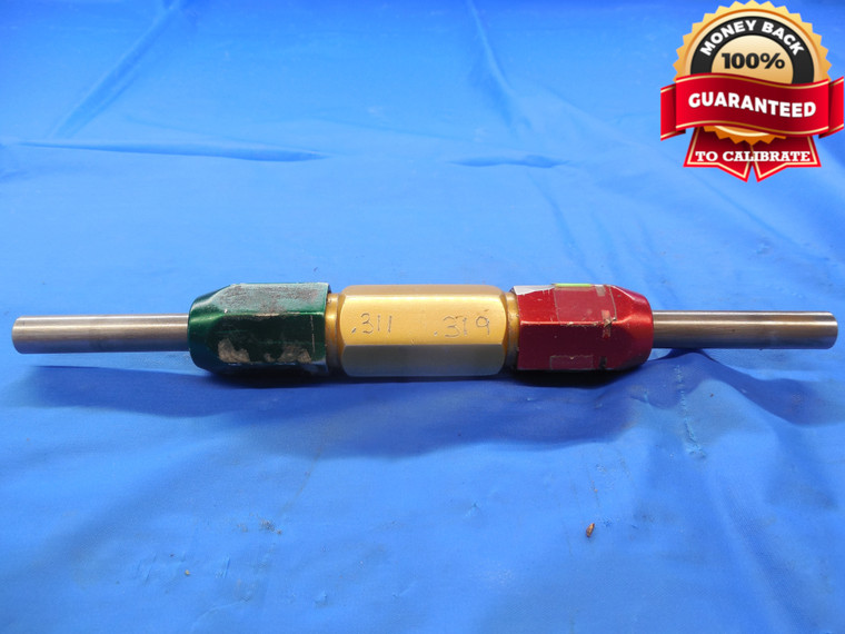 .3110 & .3190 PIN PLUG GAGE GO NO GO .3125 -.0015 UNDERSIZE 5/16 7.899 mm .311