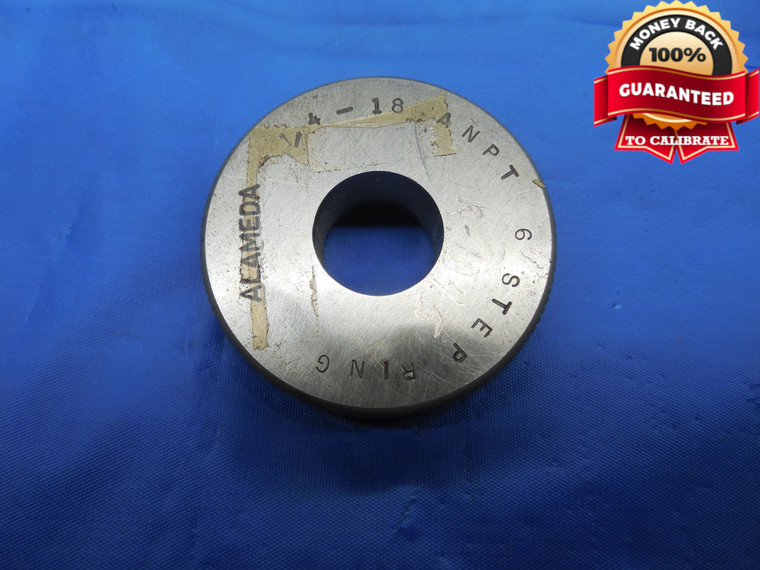 1/4 18 ANPT 6 STEP PIPE THREAD RING GAGE .25 1/4"-18 INSPECTION CHECK - DW7490BU