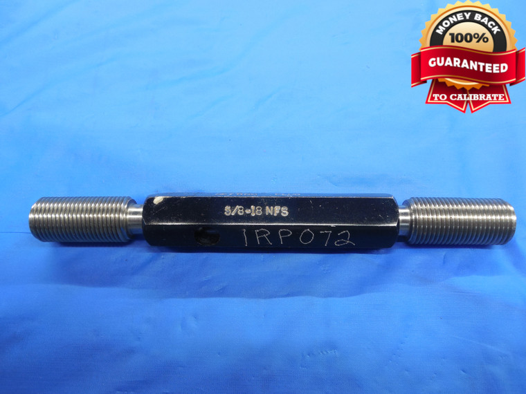 5/8 18 NFS SET THREAD PLUG GAGE .625 GO NO GO P.D.'S = .5933 & .5911 UNFS CHECK - DW7545BU