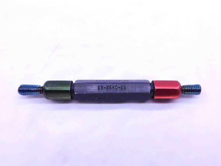 10 24 NC 2B THREAD PLUG GAGE #10 .190 GO NO GO P.D.'S = .1629 & .1672 UNC-2B - DW4567RDRL
