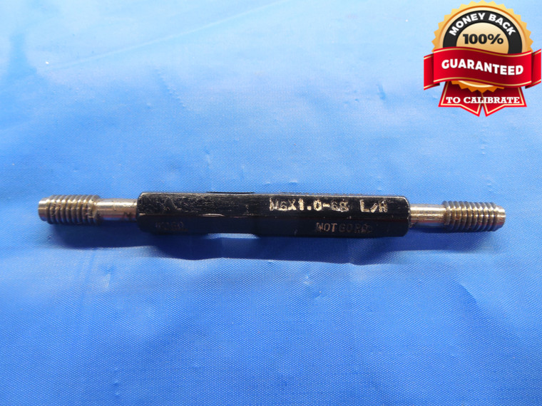 M6 X 1 6g LEFT HAND SET THREAD PLUG GAGE 6.0 1.0 GO NO GO P.D.'S = 5.324 & 5.212 - DW7759BU