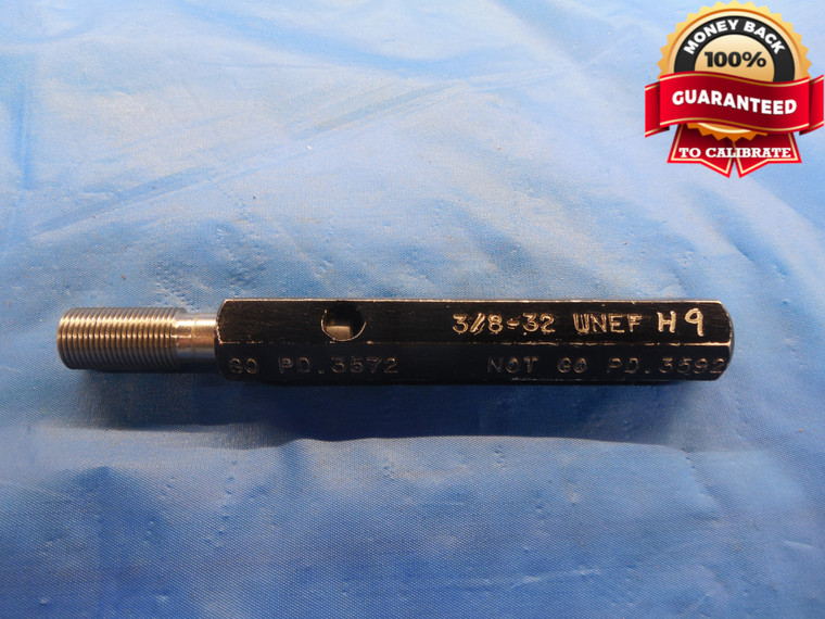 3/8 32 UNEF +.0025 OVERSIZE THREAD PLUG GAGE .375 GO ONLY P.D. = .3572 SPECIAL - DW7861BU