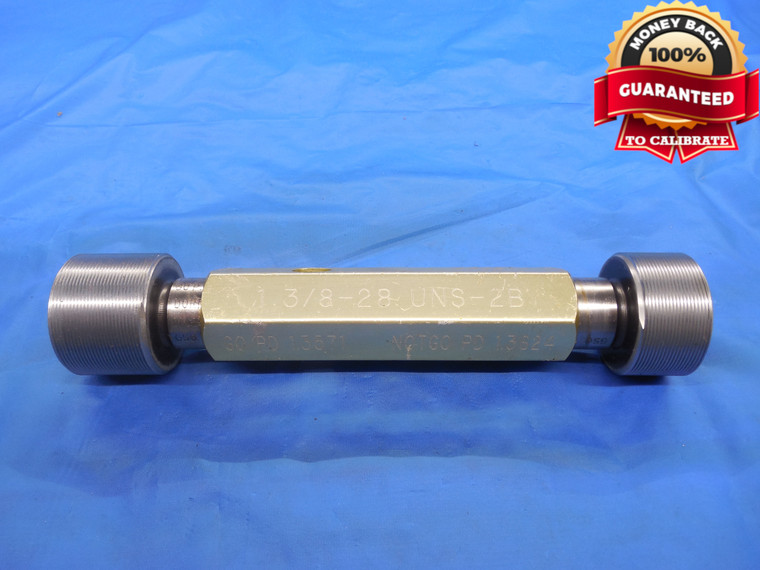 1 3/8 28 UNS 2B THREAD PLUG GAGE 1.375 GO NO GO P.D.'S = 1.3571 & 1.3624 NS-2B - DW7851BU