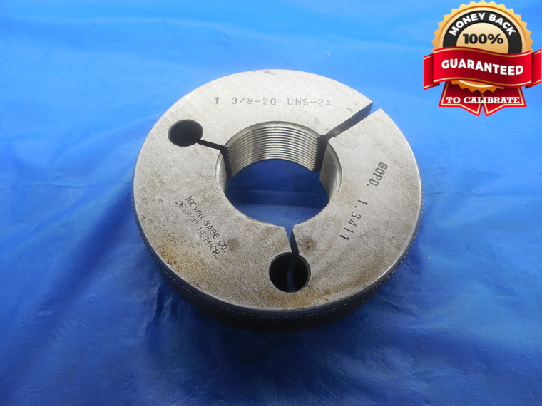 1 3/8 20 UNS 2A THREAD RING GAGE 1.375 GO ONLY P.D. = 1.3411 NS-2A INSPECTION - DW8084BU