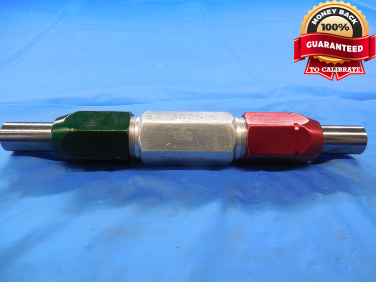 .5010 & .5020 CLASS X PIN PLUG GAGE GO NO GO .5000 +.0010 OVERSIZE 1/2 12.751 mm