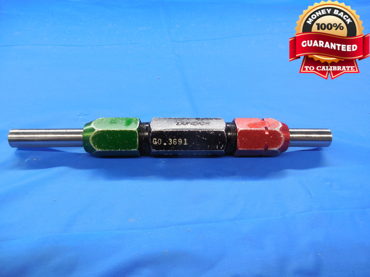 .3691 & .3809 CLASS X PIN PLUG GAGE GO NO GO .3750 -.0059 UNDERSIZE 3/8 9.675 mm