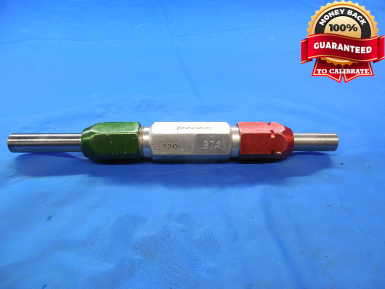 .3700 & .3720 PIN PLUG GAGE GO NO GO .3750 -.0050 3/8 9.398 mm .370 .372 TOOL