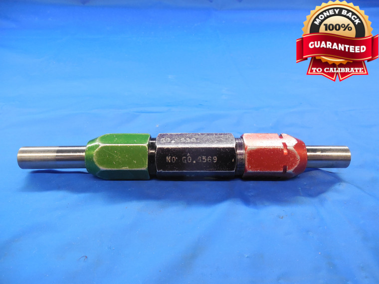 .4530 & .4569 CL XX PIN PLUG GAGE GO NO GO .4375 +.0155 OVERSIZE 7/16 11.605 mm