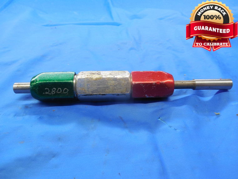 .2800 & .2860 PIN PLUG GAGE GO NO GO .2813 -.0013 9/32 7.112 mm .280 .286