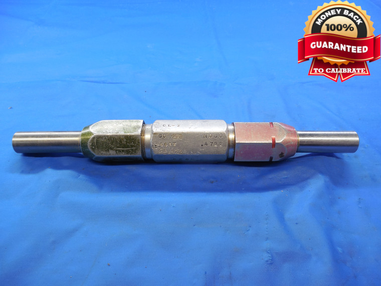 .4712 & .4722 CL Z PIN PLUG GAGE GO NO GO .4688 +.0024 OVERSIZE 15/32 11.994 mm