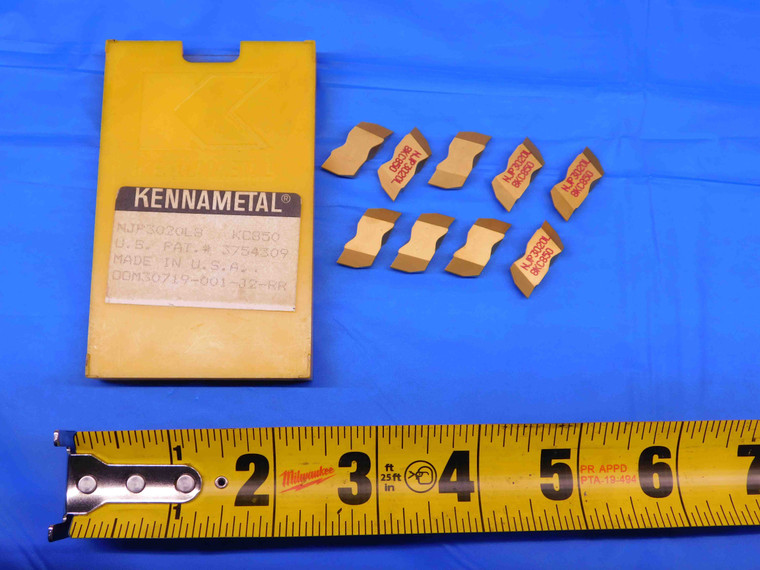 9PCS NEW KENNAMETAL NJP3020L8 KC850 TiN CARBIDE TOP NOTCH UNJ THREADING INSERTS